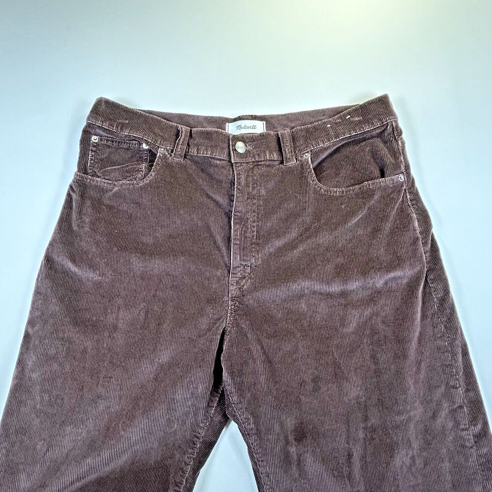 Madewell The Balloon Pant in Corduroy Brown Sz 32 Dark Carob Wide Leg - Picture 10 of 15